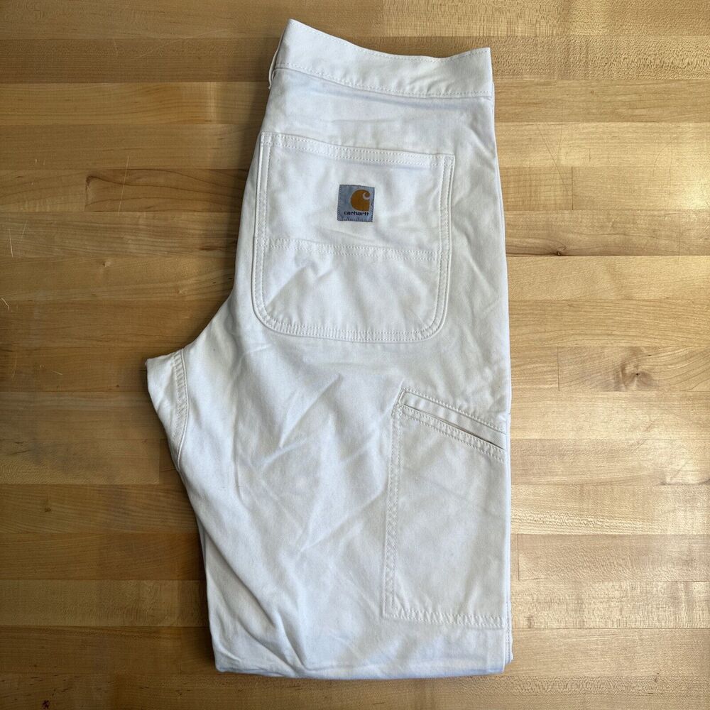 Carhartt White Carpenter Pants 31x34